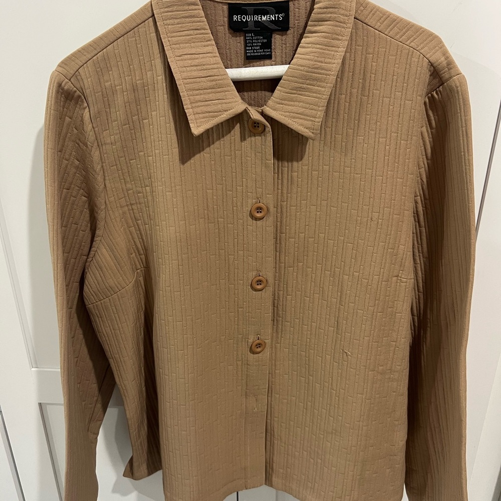 Requirements Camel Textured Shirt